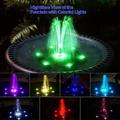 AS22D3 Solcelledrevet flydende springvandspumpe med 12 LED-lys - sort