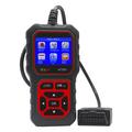 AT500 OBD2-scanner - bildiagnosticeringsværktøj med 2.4" TFT-skærm - sort / rød