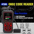 AT500 OBD2-scanner - bildiagnosticeringsværktøj med 2.4" TFT-skærm - sort / rød