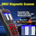 AT500 OBD2-scanner - bildiagnosticeringsværktøj med 2.4" TFT-skærm - sort / rød