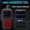AT500 OBD2-scanner - bildiagnosticeringsværktøj med 2.4" TFT-skærm - sort / rød