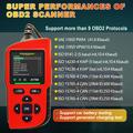AT700 OBD2-diagnosescanner til biler med 2.4" TFT-skærm - rød