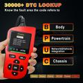 AT700 OBD2-diagnosescanner til biler med 2.4" TFT-skærm - rød