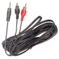 AUX-adapter - 2 x RCA/3,5mm Stereo Jack - 3m