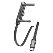 AWEI CM-12C USB-C-kabel med integreret stativ – 1,5 m – sort