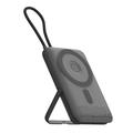 AZEADA AZ-P34 10000mAh magnetisk powerbank med USB-C-kabel - 22.5W/15W - mørkegrå
