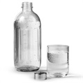 Aarke Glasflaske Pro - 800ml - Gennemsigtig / Stål