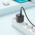 Acefast A113 20W GaN-oplader med USB-C-kabel - sort