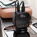 Acefast B17 95W hurtig billader med udtrækkeligt USB-C-kabel - sort
