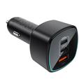 Acefast B18 200W billader - 2x USB-C, USB-A - Sort