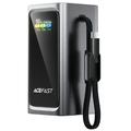 Acefast M33 20000mAh powerbank med 1.96" TFT-skærm og USB-C-kabel – 100W – Grå