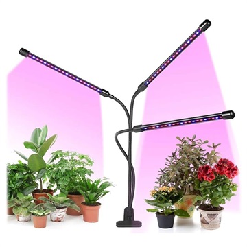 Justerbar 3-hovedet Voksende Lys / LED Lampe til Indendørs Planter