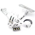 Justerbar CNC aluminiumslegering motorcykel nummerpladeholder cykel lys teleskopisk beslag med LED-lys