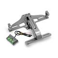 Justerbar CNC aluminiumslegering motorcykel nummerpladeholder cykel lys teleskopisk beslag med LED-lys