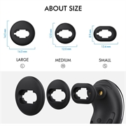 Samsung Galaxy Buds Live Ahastyle PT132 Silikone ørepropper - Sort