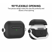 AirPods Pro/AirPods Pro 2 AhaStyle WG109 Hybrid-etui - hvid / sort