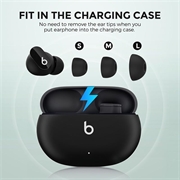 Beats Studio Buds/Buds+/Fit Pro Ahastyle WG150 Silikone ørepropper - Sort