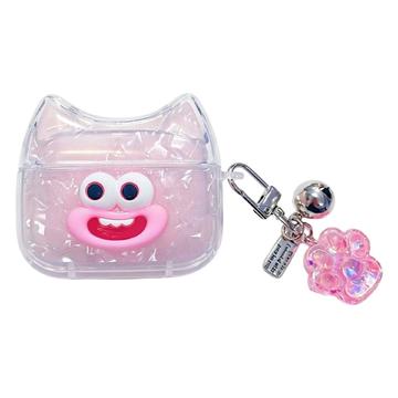 AirPods 3 TPU-etui med sjovt smilende katteansigt - lyserød