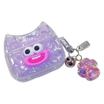 AirPods 3 TPU-etui med sjovt smilende katteansigt - Lilla