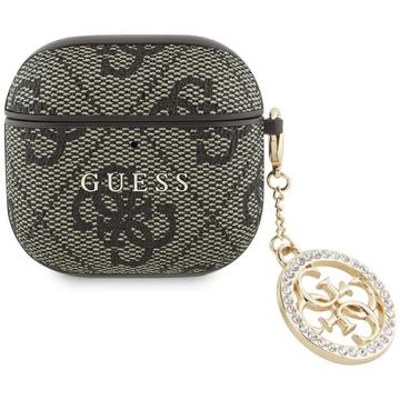 AirPods 4 Guess 4G Strass Charm-etui - Brun