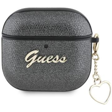 AirPods 4 Guess Metallic Script Charm-etui