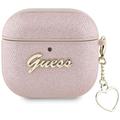 AirPods 4 Guess Metallic Script Charm-etui - Pink