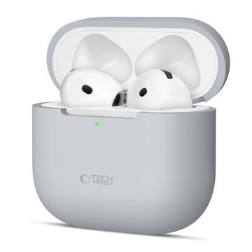 AirPods 4 Tech-Protect silikoneetui - Farveblyantgrå