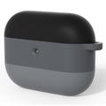 AirPods Pro 3 Gradient stødsikkert silikoneetui med karabinhage - sort
