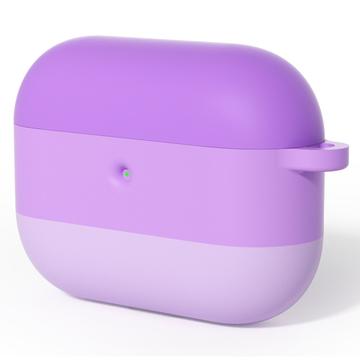 AirPods Pro 3 Gradient stødsikkert silikoneetui med karabinhage - Lilla