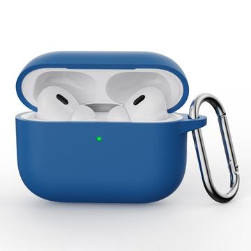 AirPods Pro 3 Silikone Cover med Karabinhage - Mørkeblå