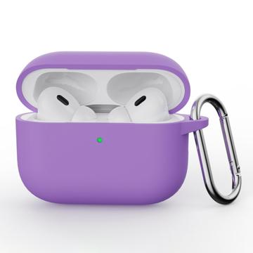 AirPods Pro 3 Silikone Cover med Karabinhage - Lilla