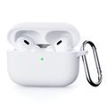 AirPods Pro 3 Silikone Cover med Karabinhage - Hvid