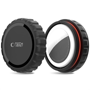 Apple AirTag 1/2 Tech-Protect vandtæt etui med drejelås og 3M klæbende montering - sort