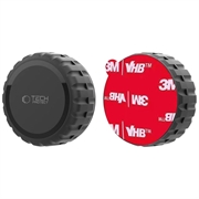 Apple AirTag 1/2 Tech-Protect vandtæt etui med drejelås og 3M klæbende montering - sort