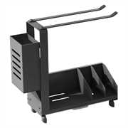 Hylde med stativ og holder i aluminium til køkken / væg