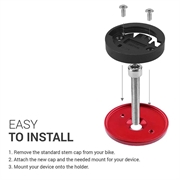 Top Cap Mount i aluminiumslegering GPS-monteringsbeslag til Garmin Edge