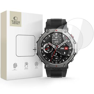 Amazfit T-Rex 3 Pro Tech-Protect Glass Fit+ Skærmbeskyttelse Hærdet Glas - 48mm - 2 stk. - Klar