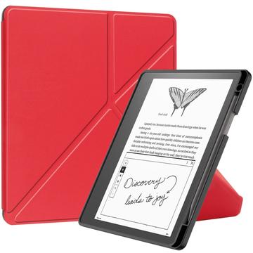 Amazon Kindle Scribe Origami Stand Folio Cover - Rød