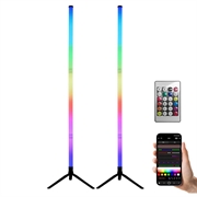 RGB-LED-gulvlamper med fjernbetjening - 103cm - 2 stk.