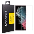 Samsung Galaxy S22 Ultra 5G Amorus 3D Curved Full Size UV Skærmbeskyttelse Hærdet Glas