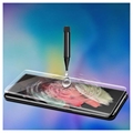 Samsung Galaxy S22 Ultra 5G Amorus 3D Curved Full Size UV Skærmbeskyttelse Hærdet Glas - 9H