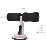 Amyup justerbar sit-up-stang med sugekop - sort