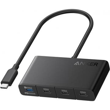 Anker 4-in-1 USB-C Hub - 10Gbps Data, 100W strøm, 4K-udgang
