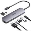 Anker A83D2HA1 7-i-1 USB-C-hub - Grå