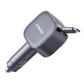 Anker Nano 75W billader med udtrækkeligt USB-C-kabel og USB-C-port - grå