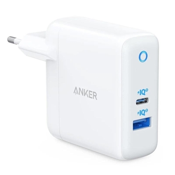 Anker PowerPort PD+ 2 vægoplader med to porte - 35W - hvid