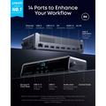 Anker Prime 14-i-1-dockingstation på 140W med tre skærme - grå