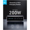 Anker Prime 200W stationær opladningsstation - 4x USB-C, 2x USB-A - Sort