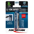 Ansmann MicroUSB Genopladeligt 18650 Batteri - 2600mAh