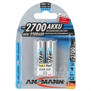 Ansmann maxE AA Genopladelige NiMH-batterier - 2700mAh - 2 Stk.